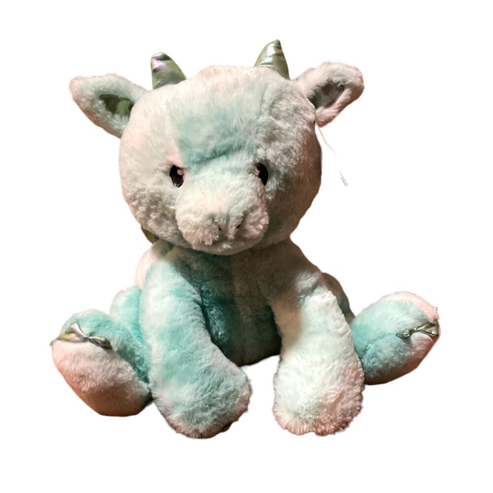 Fao Schwarz Dragon Stuffed Animal Glow Brights Light Sound Green 12" Working See